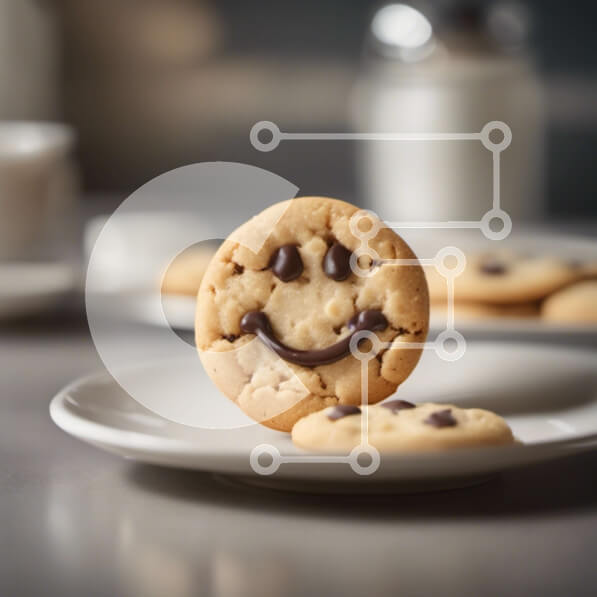 Σετ των 2 Intra Συλλεκτικό Ξύλινο Παζλ Plywood  4mm - Πιάτο με μπισκότο Smile Face και φλιτζάνια στο τραπέζι Σε Ξύλινο Κουτί - Διαστάσεις: 10x10 cm – 25 κομμάτια