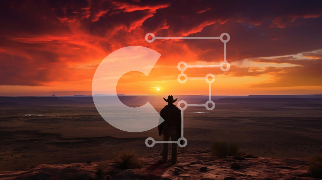 Intra Συλλεκτικό Ξύλινο Παζλ Plywood  4mm - Άνδρας με στολή εμπνευσμένη από ζώα που παρακολουθεί το ηλιοβασίλεμα στην έρημο Σε Ξύλινο Κουτί - Διαστάσεις: 10x10 cm – 25 κομμάτια