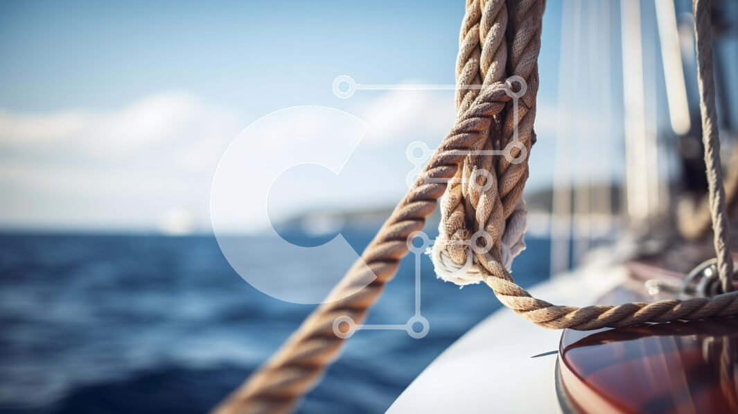 Intra Συλλεκτικό Ξύλινο Παζλ Plywood  4mm - Κοντινό πλάνο του σχοινιού πανιού στην πλώρη του σκάφους Σε Ξύλινο Κουτί - Διαστάσεις Puzzle: 10x10 cm – 25 κομμάτια