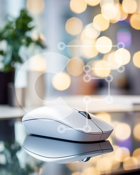 Σετ των 2 Intra Συλλεκτικό Ξύλινο Παζλ Plywood  4mm - Λευκό ποντίκι σε γυάλινο τραπέζι με φόντο θαμπάδα Σε Ξύλινο Κουτί - Διαστάσεις: 10x10 cm – 25 κομμάτια