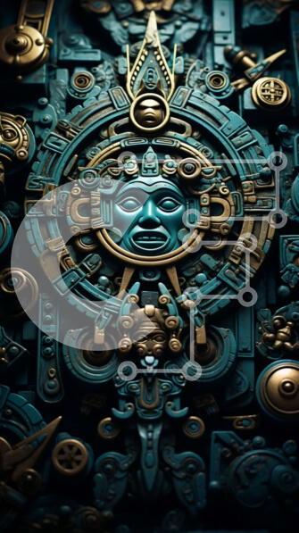 Intra Συλλεκτικό Ξύλινο Παζλ Plywood  4mm - Συναρπαστική εικόνα ενός ναού των Μάγια στην πυκνή ζούγκλα Σε Ξύλινο Κουτί - Διαστάσεις Puzzle: 10x10 cm – 25 κομμάτια