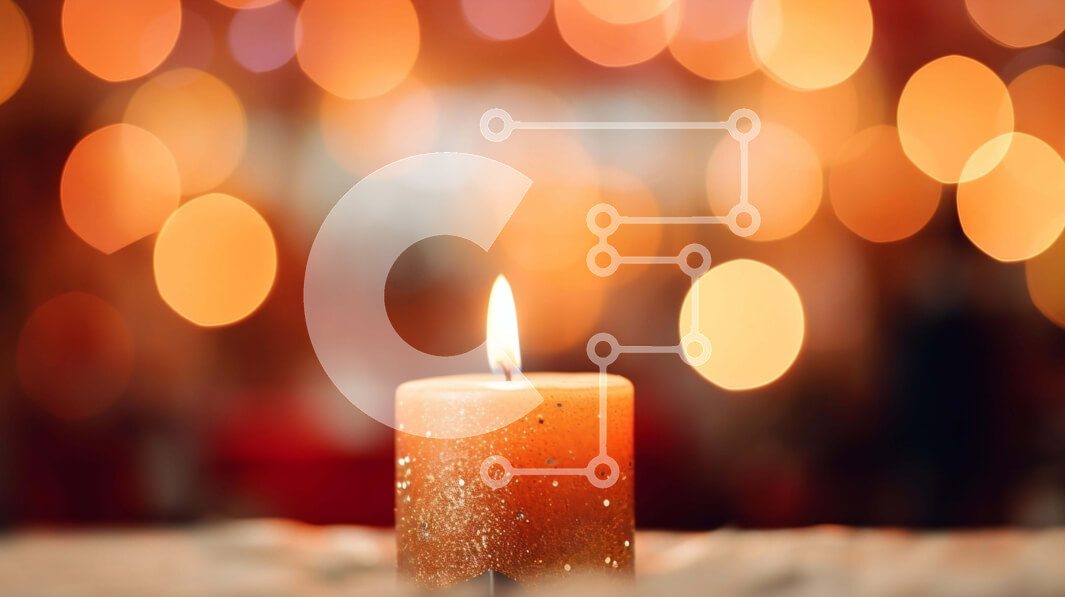 Intra Συλλεκτικό Ξύλινο Παζλ Plywood  4mm - Μονό αναμμένο κερί σε πορτοκαλί φόντο με φώτα Bokeh Σε Ξύλινο Κουτί - Διαστάσεις Puzzle: 10x10 cm – 25 κομμάτια