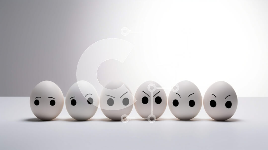 Intra Συλλεκτικό Ξύλινο Παζλ Plywood  4mm - Σειρά λευκών αυγών με διαφορετικές εκφράσεις Σε Ξύλινο Κουτί - Διαστάσεις Puzzle: 10x10 cm – 25 κομμάτια