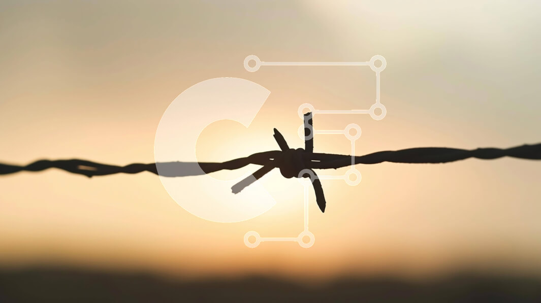 Intra Συλλεκτικό Ξύλινο Παζλ Plywood  4mm - Ηλιοβασίλεμα πίσω από συρματοπλέγματα Σε Ξύλινο Κουτί - Διαστάσεις Puzzle: 10x10 cm – 25 κομμάτια