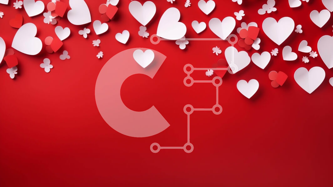 Intra Συλλεκτικό Ξύλινο Παζλ Plywood  4mm - Ρομαντικό κόκκινο φόντο με αιωρούμενες καρδιές Σε Ξύλινο Κουτί - Διαστάσεις Puzzle: 10x10 cm – 25 κομμάτια