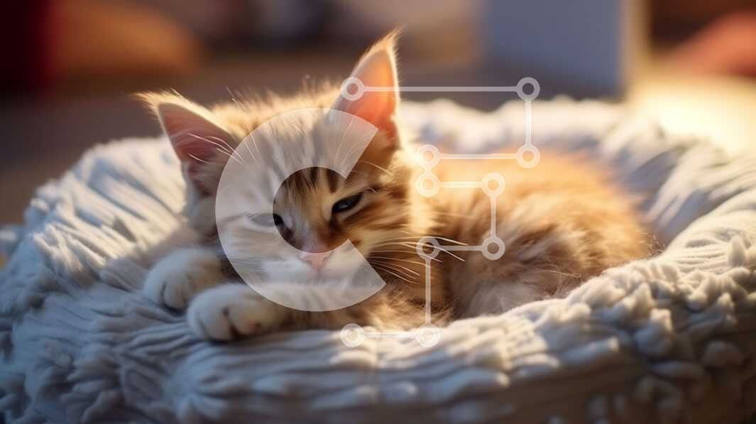 Σετ των 2 Intra Συλλεκτικό Ξύλινο Παζλ Plywood  4mm - Γατάκι ύπνου με αφράτο λευκό μαξιλάρι Σε Ξύλινο Κουτί - Διαστάσεις: 10x10 cm – 25 κομμάτια