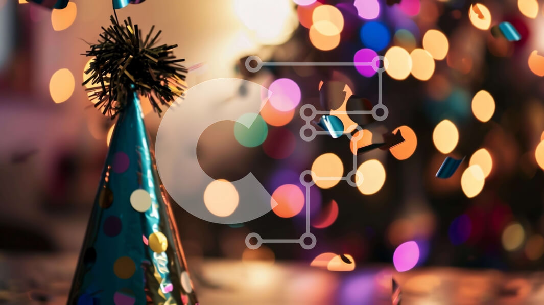 Intra Συλλεκτικό Ξύλινο Παζλ Plywood  4mm - Πολύχρωμο καπέλο για πάρτι με κομφετί Σε Ξύλινο Κουτί - Διαστάσεις Puzzle: 10x10 cm – 25 κομμάτια