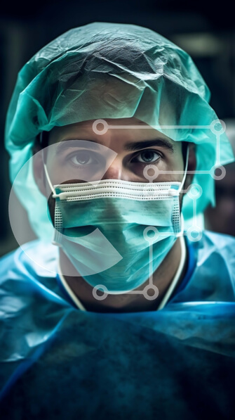 Intra Συλλεκτικό Ξύλινο Παζλ Plywood  4mm - Επαγγελματίας Ιατρός που εκτελεί χειρουργική επέμβαση σε ασθενή στο χειρουργείο Σε Ξύλινο Κουτί - Διαστάσεις Puzzle: 10x10 cm – 25 κομμάτια