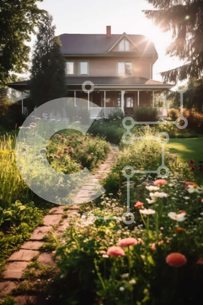 Intra Συλλεκτικό Ξύλινο Παζλ Plywood  4mm - Όμορφη εικόνα ενός ειρηνικού και φιλόξενου παλιομοδίτικο σπίτι με μια περιμετρική βεράντα Σε Ξύλινο Κουτί - Διαστάσεις Puzzle: 10x10 cm – 25 κομμάτια