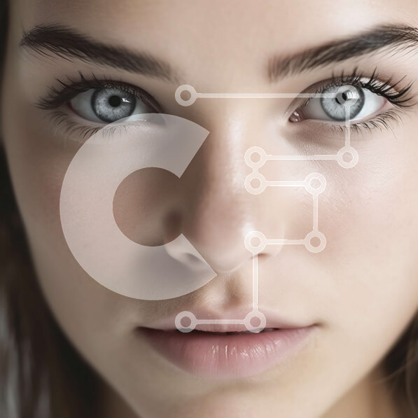 Σετ των 2 Intra Συλλεκτικό Ξύλινο Παζλ Plywood  4mm - Πανέμορφη γυναίκα με εντυπωσιακά μπλε μάτια και μακριές βλεφαρίδες Σε Ξύλινο Κουτί - Διαστάσεις: 10x10 cm – 25 κομμάτια