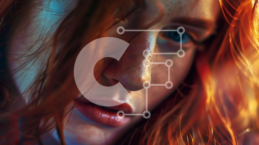 Σετ των 2 Intra Συλλεκτικό Ξύλινο Παζλ Plywood  4mm - Σαγηνευτικό πορτρέτο μιας γυναίκας με μακριά κόκκινα μαλλιά και μπλε μάτια Σε Ξύλινο Κουτί - Διαστάσεις: 10x10 cm – 25 κομμάτια