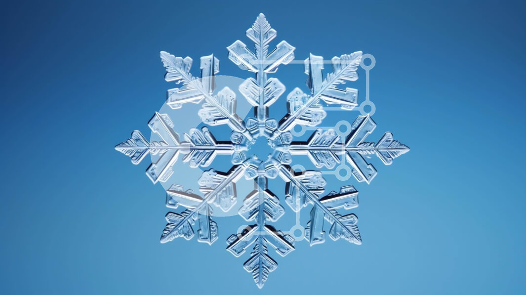 Intra Συλλεκτικό Ξύλινο Παζλ Plywood  4mm - Όμορφη σύνθεση νιφάδας χιονιού Σε Ξύλινο Κουτί - Διαστάσεις: 10x10 cm – 25 κομμάτια