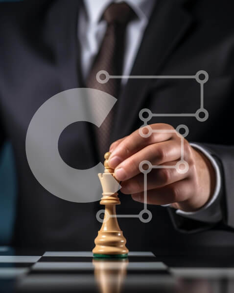 Intra Συλλεκτικό Ξύλινο Παζλ Plywood  4mm - Κομψός επιχειρηματίας που παίζει σκάκι Σε Ξύλινο Κουτί - Διαστάσεις Puzzle: 10x10 cm – 25 κομμάτια