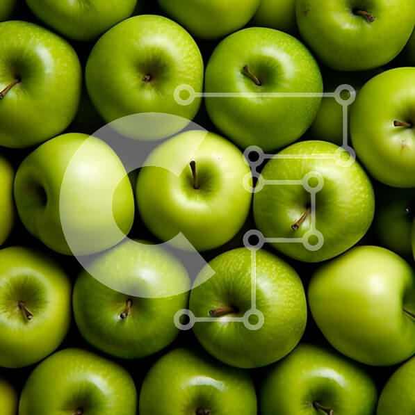 Σετ των 2 Intra Συλλεκτικό Ξύλινο Παζλ Plywood  4mm - Νόστιμος σωρός από πράσινα μήλα Σε Ξύλινο Κουτί - Διαστάσεις: 10x10 cm – 25 κομμάτια