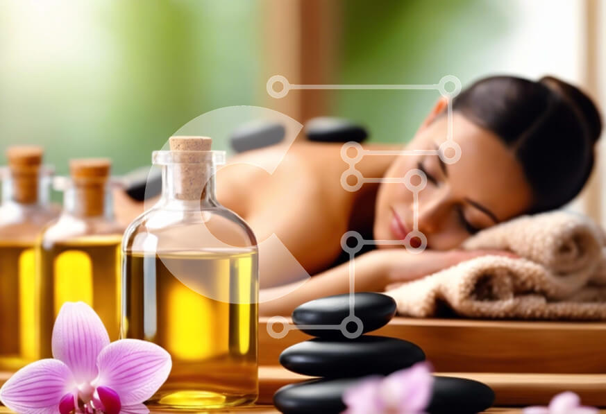 Intra Συλλεκτικό Ξύλινο Παζλ Plywood  4mm - Χαλαρωτική περιποίηση σπα με αιθέρια έλαια και πολύτιμους λίθους Σε Ξύλινο Κουτί - Διαστάσεις Puzzle: 10x10 cm – 25 κομμάτια