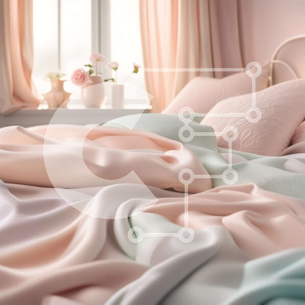 Intra Συλλεκτικό Ξύλινο Παζλ Plywood  4mm - Άνετο υπνοδωμάτιο με ροζ και πράσινο κάλυμμα και λευκά μαξιλάρια Σε Ξύλινο Κουτί - Διαστάσεις Puzzle: 10x10 cm – 25 κομμάτια