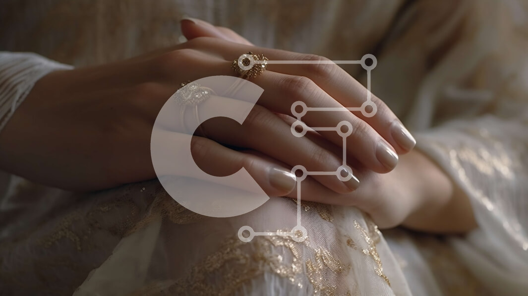 Intra Συλλεκτικό Ξύλινο Παζλ Plywood  4mm - Εκπληκτική εικόνα γυναίκας με λευκό φόρεμα με χρυσά κοσμήματα Σε Ξύλινο Κουτί - Διαστάσεις Puzzle: 10x10 cm – 25 κομμάτια