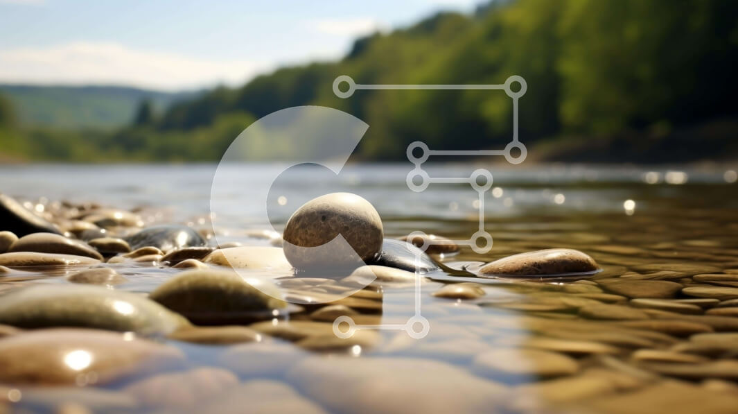 Intra Συλλεκτικό Ξύλινο Παζλ Plywood  4mm - Βράχος στο νερό με δέντρα Σε Ξύλινο Κουτί - Διαστάσεις: 10x10 cm – 25 κομμάτια