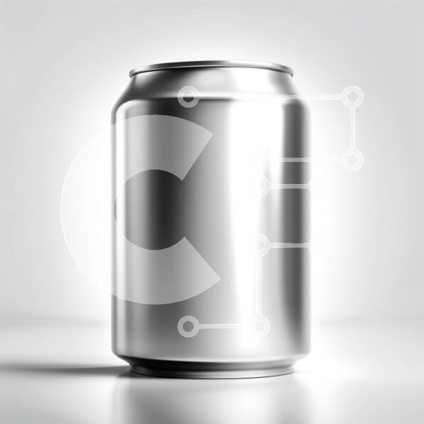 Intra Συλλεκτικό Ξύλινο Παζλ Plywood  4mm - Εκπληκτική εικόνα ενός ασημένιου κουτιού αναψυκτικού σε καθαρό λευκό φόντο Σε Ξύλινο Κουτί - Διαστάσεις: 10x10 cm – 25 κομμάτια