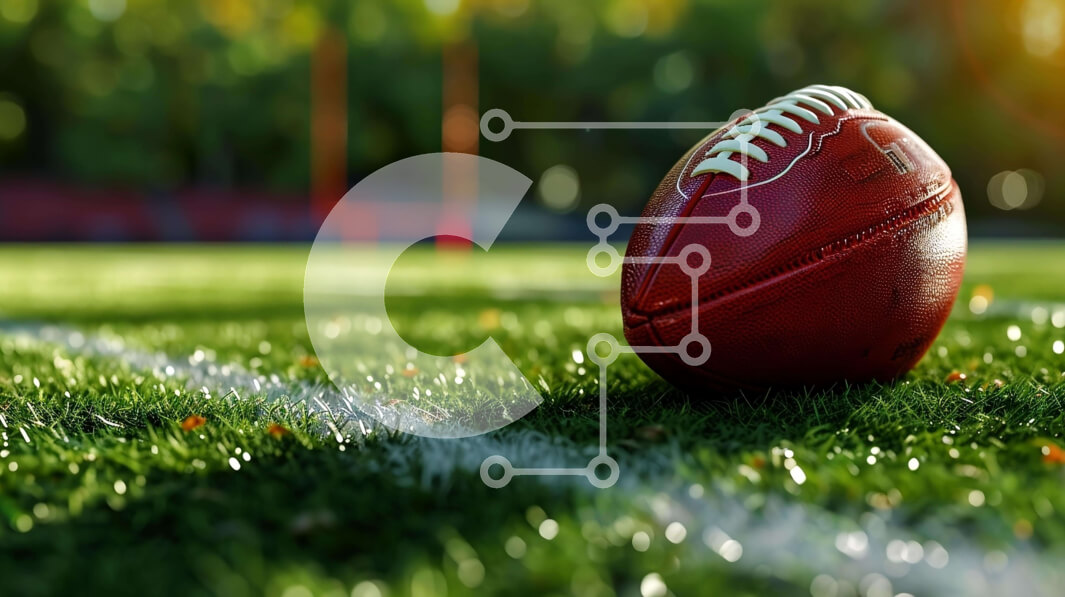 Intra Συλλεκτικό Ξύλινο Παζλ Plywood  4mm - Κόκκινο ποδόσφαιρο στο γρασίδι με αθλητικό εξοπλισμό Σε Ξύλινο Κουτί - Διαστάσεις Puzzle: 10x10 cm – 25 κομμάτια