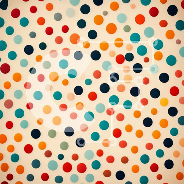 Intra Συλλεκτικό Ξύλινο Παζλ Plywood  4mm - Παιχνιδιάρικο και ιδιότροπο χωρίς ραφή μοτίβο πουά Σε Ξύλινο Κουτί - Διαστάσεις Puzzle: 10x10 cm – 25 κομμάτια