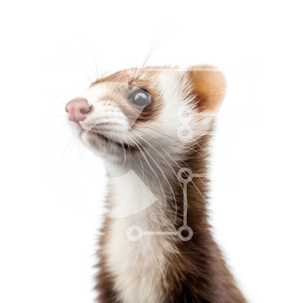 Intra Συλλεκτικό Ξύλινο Παζλ Plywood  4mm - Αξιολάτρευτο κοντινό πλάνο του προσώπου ενός κουνάβι Σε Ξύλινο Κουτί - Διαστάσεις: 10x10 cm – 25 κομμάτια