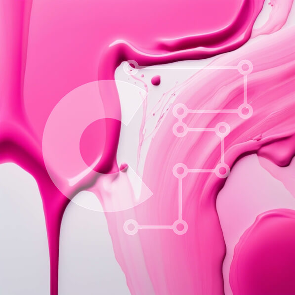 Intra Συλλεκτικό Ξύλινο Παζλ Plywood  4mm - Κοντινή όψη της ροζ μπογιάς σε λευκό φόντο Σε Ξύλινο Κουτί - Διαστάσεις Puzzle: 10x10 cm – 25 κομμάτια