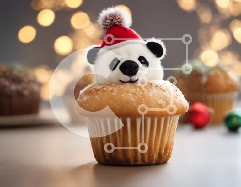 Intra Συλλεκτικό Ξύλινο Παζλ Plywood  4mm - Γεμιστό Panda Bear σε ανάποδο Cupcake Σε Ξύλινο Κουτί - Διαστάσεις Puzzle: 10x10 cm – 25 κομμάτια