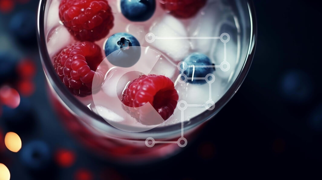 Σετ των 2 Intra Συλλεκτικό Ξύλινο Παζλ Plywood  4mm - Πολύχρωμο ποτό βατόμουρου και βατόμουρου με πάγο Σε Ξύλινο Κουτί - Διαστάσεις: 10x10 cm – 25 κομμάτια