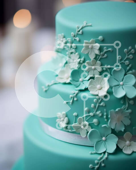 Σετ των 2 Intra Συλλεκτικό Ξύλινο Παζλ Plywood  4mm - Κέικ τριών επιπέδων κιρκίρι με λευκά λουλούδια Σε Ξύλινο Κουτί - Διαστάσεις: 10x10 cm – 25 κομμάτια