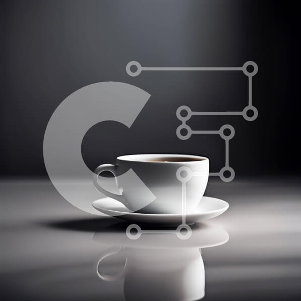 Σετ των 2 Intra Συλλεκτικό Ξύλινο Παζλ Plywood  4mm - Μινιμαλιστικό λευκό φλιτζάνι καφέ σε πιατάκι με σκούρο φόντο Σε Ξύλινο Κουτί - Διαστάσεις: 10x10 cm – 25 κομμάτια