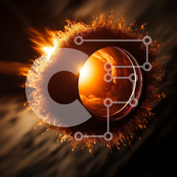 Intra Συλλεκτικό Ξύλινο Παζλ Plywood  4mm - Σαγηνευτική εικόνα μιας μαύρης τρύπας με ένα φωτεινό δαχτυλίδι φωτός Σε Ξύλινο Κουτί - Διαστάσεις Puzzle: 10x10 cm – 25 κομμάτια