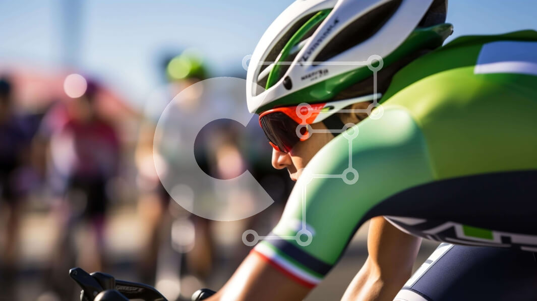 Intra Συλλεκτικό Ξύλινο Παζλ Plywood  4mm - Ποδηλάτης ιππασία σε έναν αγώνα Σε Ξύλινο Κουτί - Διαστάσεις Puzzle: 10x10 cm – 25 κομμάτια