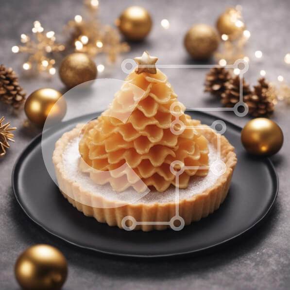 Σετ των 2 Intra Συλλεκτικό Ξύλινο Παζλ Plywood  4mm - Γιορτινό χριστουγεννιάτικο δέντρο με χρυσά στολίδια Σε Ξύλινο Κουτί - Διαστάσεις: 10x10 cm – 25 κομμάτια