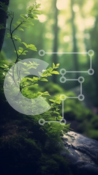 Intra Συλλεκτικό Ξύλινο Παζλ Plywood  4mm - Mossy Forest με το φως του ήλιου που λάμπει μέσα από δέντρα - Όμορφη υπαίθρια φωτογραφία Σε Ξύλινο Κουτί - Διαστάσεις Puzzle: 10x10 cm – 25 κομμάτια