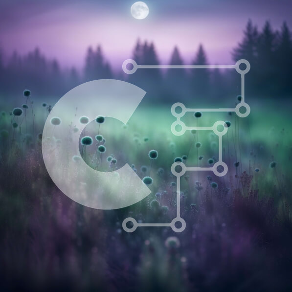 Intra Συλλεκτικό Ξύλινο Παζλ Plywood  4mm - Εκπληκτική εικόνα ενός χωραφιού με μοβ λουλούδια το σούρουπο με πανσέληνο Σε Ξύλινο Κουτί - Διαστάσεις: 10x10 cm – 25 κομμάτια