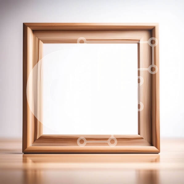 Intra Συλλεκτικό Ξύλινο Παζλ Plywood  4mm - Άδειο ξύλινο πλαίσιο εικόνας σε ξύλινη επιφάνεια Σε Ξύλινο Κουτί - Διαστάσεις: 10x10 cm – 25 κομμάτια