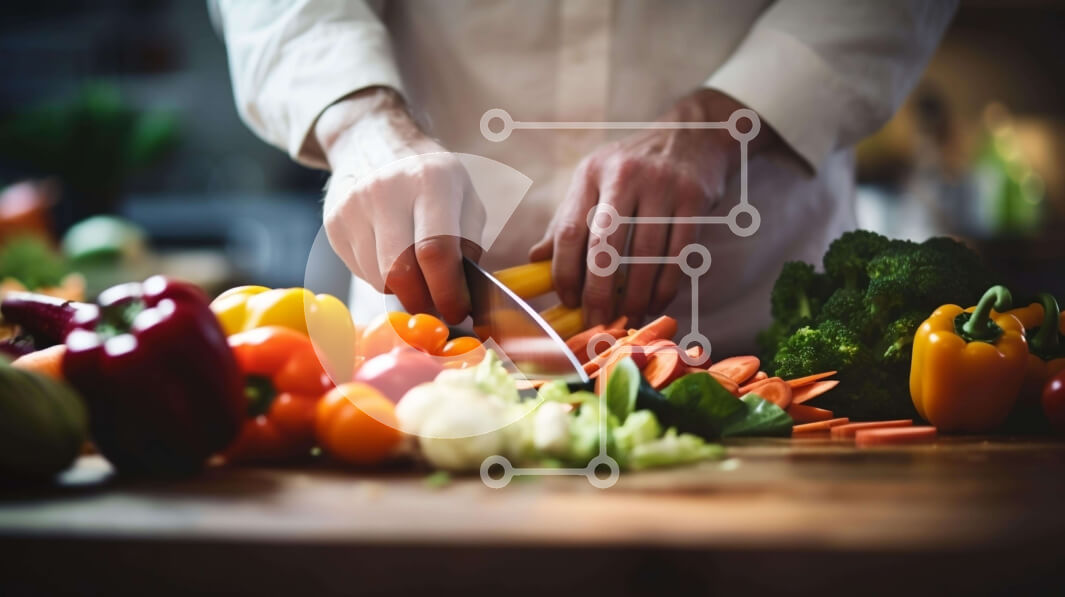 Σετ των 2 Intra Συλλεκτικό Ξύλινο Παζλ Plywood  4mm - Προετοιμασία κουζίνας: Κόψιμο λαχανικών και φρούτων Σε Ξύλινο Κουτί - Διαστάσεις: 10x10 cm – 25 κομμάτια