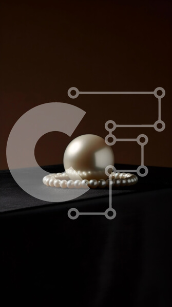 Intra Συλλεκτικό Ξύλινο Παζλ Plywood  4mm - Εκπληκτική εικόνα ενός λευκού μαργαριταριού σε μια μαύρη επιφάνεια Σε Ξύλινο Κουτί - Διαστάσεις: 10x10 cm – 25 κομμάτια