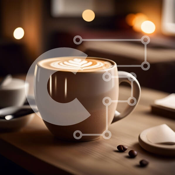 Σετ των 2 Intra Συλλεκτικό Ξύλινο Παζλ Plywood  4mm - Cozy Coffee Moment: Απολαύστε ένα φλιτζάνι Latte με Beautiful Latte Art Σε Ξύλινο Κουτί - Διαστάσεις: 10x10 cm – 25 κομμάτια