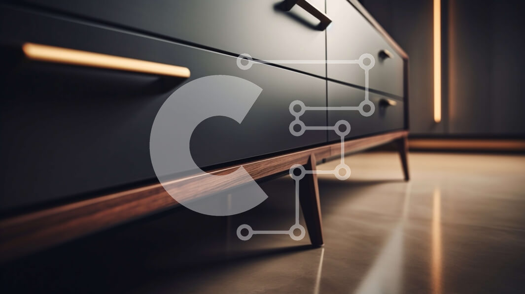 Intra Συλλεκτικό Ξύλινο Παζλ Plywood  4mm - Μοντέρνο μαύρο κομοδίνο με χρυσές πινελιές για μινιμαλιστικό εσωτερικό σχέδιο Σε Ξύλινο Κουτί - Διαστάσεις Puzzle: 10x10 cm – 25 κομμάτια