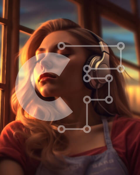 Intra Συλλεκτικό Ξύλινο Παζλ Plywood  4mm - Όμορφη εικόνα μιας νεαρής γυναίκας στο ηλιοβασίλεμα Σε Ξύλινο Κουτί - Διαστάσεις Puzzle: 10x10 cm – 25 κομμάτια