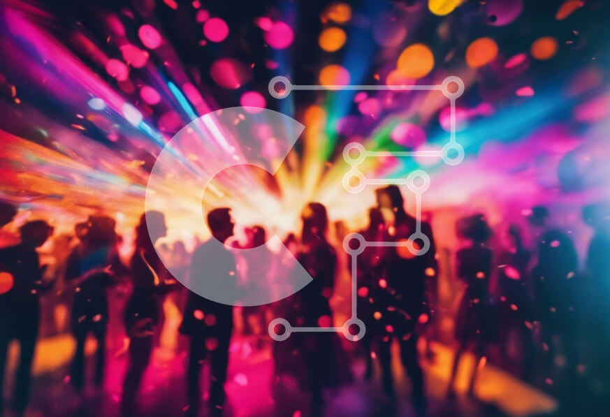 Intra Συλλεκτικό Ξύλινο Παζλ Plywood  4mm - Ομάδα ανθρώπων που χορεύουν και διασκεδάζουν σε ένα υπαίθριο πάρτι Σε Ξύλινο Κουτί - Διαστάσεις Puzzle: 10x10 cm – 25 κομμάτια