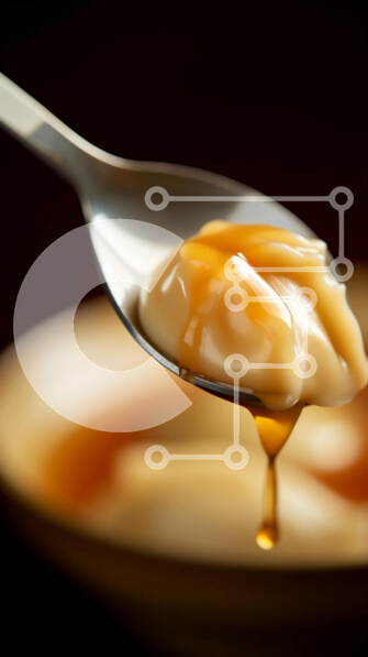 Intra Συλλεκτικό Ξύλινο Παζλ Plywood  4mm - Κουτάλι με σιρόπι και ζυμαρικά Σε Ξύλινο Κουτί - Διαστάσεις: 10x10 cm – 25 κομμάτια