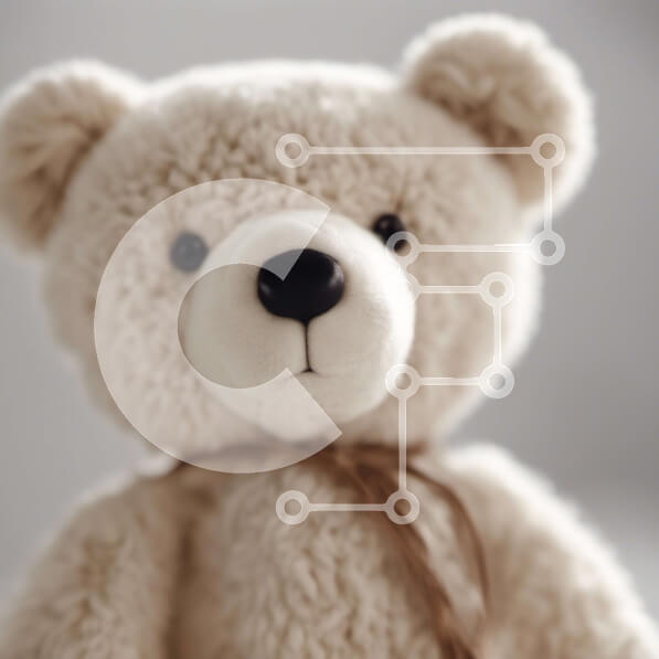 Intra Συλλεκτικό Ξύλινο Παζλ Plywood  4mm - Αρκουδάκι που ξεκουράζεται με καφέ γιακά Σε Ξύλινο Κουτί - Διαστάσεις Puzzle: 10x10 cm – 25 κομμάτια