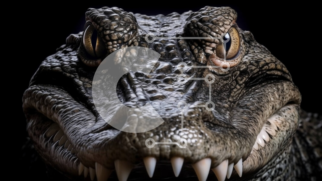 Intra Συλλεκτικό Ξύλινο Παζλ Plywood  4mm - Εντυπωσιακή εικόνα ενός κροκόδειλου με το στόμα ανοιχτό Σε Ξύλινο Κουτί - Διαστάσεις: 10x10 cm – 25 κομμάτια