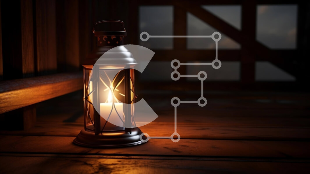 Intra Συλλεκτικό Ξύλινο Παζλ Plywood  4mm - Vintage φανάρι με το φως των κεριών στο σκοτάδι Σε Ξύλινο Κουτί - Διαστάσεις Puzzle: 10x10 cm – 25 κομμάτια