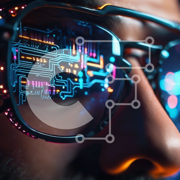 Σετ των 2 Intra Συλλεκτικό Ξύλινο Παζλ Plywood  4mm - Κομψά γυαλιά με σχέδιο τυπωμένου κυκλώματος Σε Ξύλινο Κουτί - Διαστάσεις: 10x10 cm – 25 κομμάτια