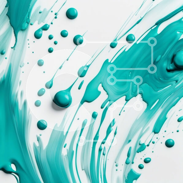 Intra Συλλεκτικό Ξύλινο Παζλ Plywood  4mm - Ζωντανή κινηματογράφηση σε πρώτο πλάνο της μπλε βαφής σε λευκό φόντο Σε Ξύλινο Κουτί - Διαστάσεις Puzzle: 10x10 cm – 25 κομμάτια