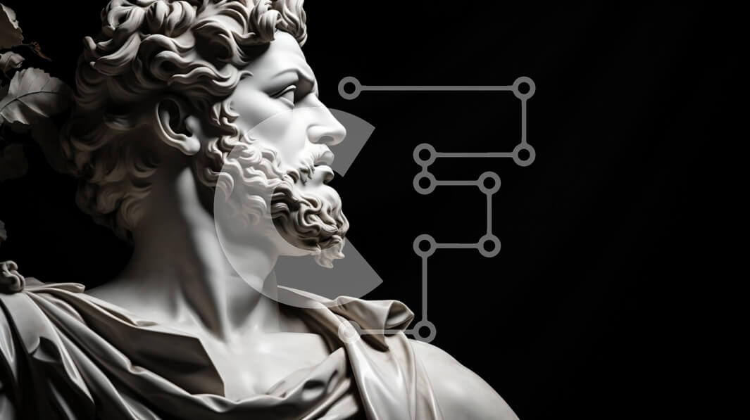 Intra Συλλεκτικό Ξύλινο Παζλ Plywood  4mm - Λευκό Άγαλμα Αρχαίου Έλληνα με μακριά μαλλιά και γένια Σε Ξύλινο Κουτί - Διαστάσεις Puzzle: 10x10 cm – 25 κομμάτια